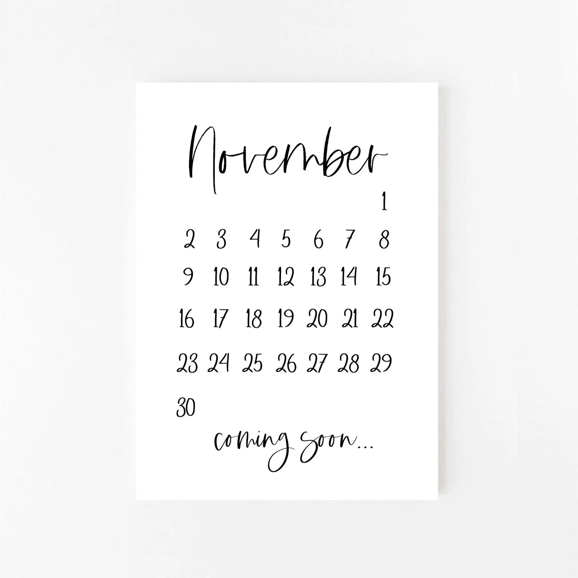 November 2025 Pregnancy Announcement Printable November Calendar Pregnancy Announcement Printable Pregnancy Announcement Digital Etsy