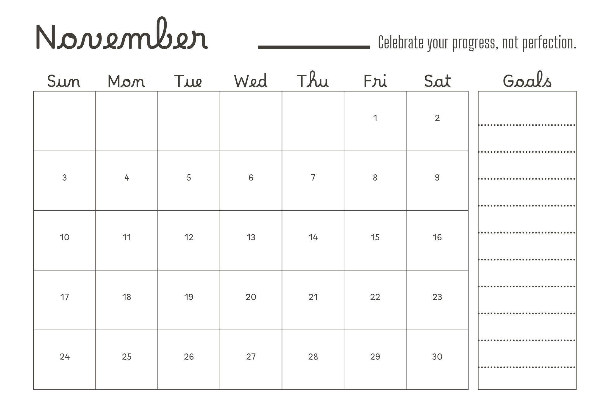 November Calendar 2024 With Holidays Free Printable PDF Template CalendarioPDF