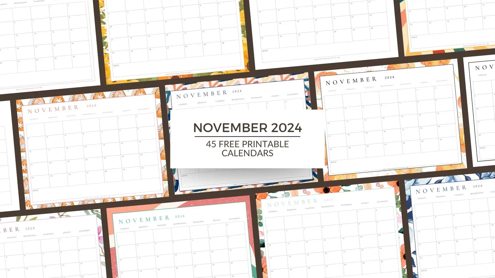 Printable November 2025 Calendar Bold Print