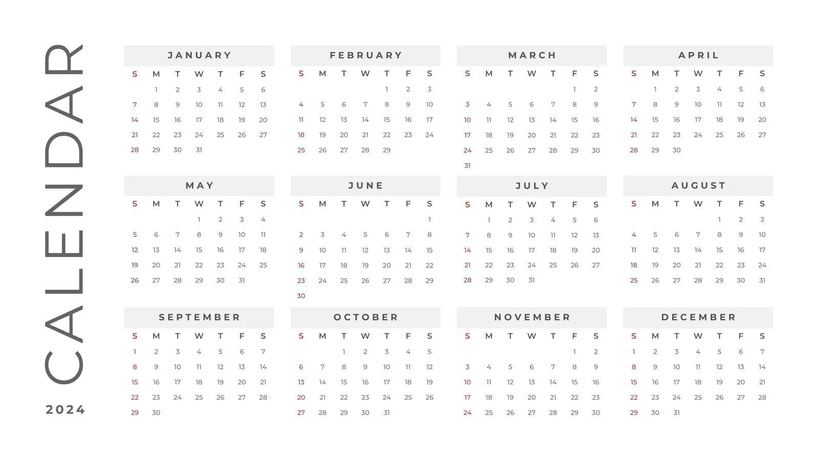 Page 2 Free Printable Customizable Monthly Calendar Templates Canva