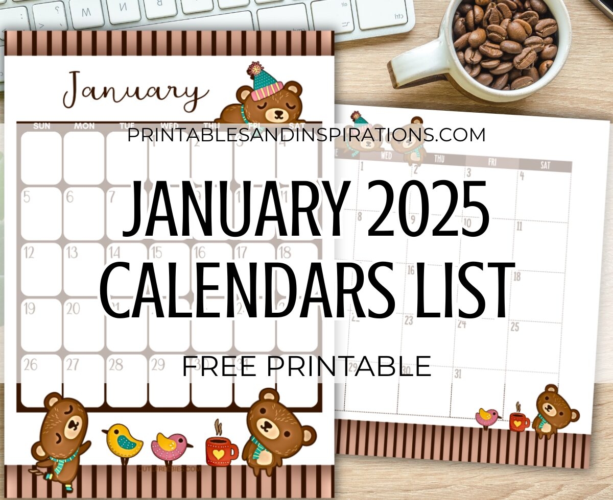 2025 Calendars Free Printable