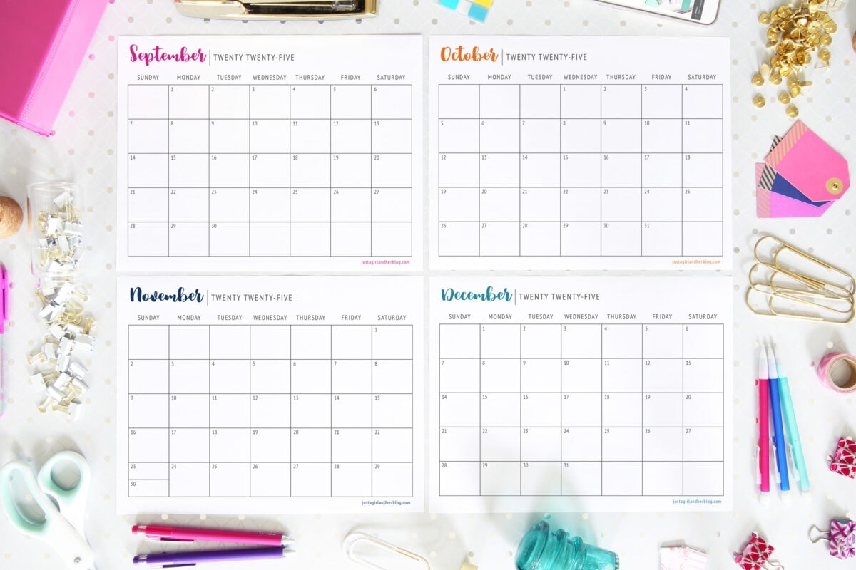 November Full Page Printable Calendars