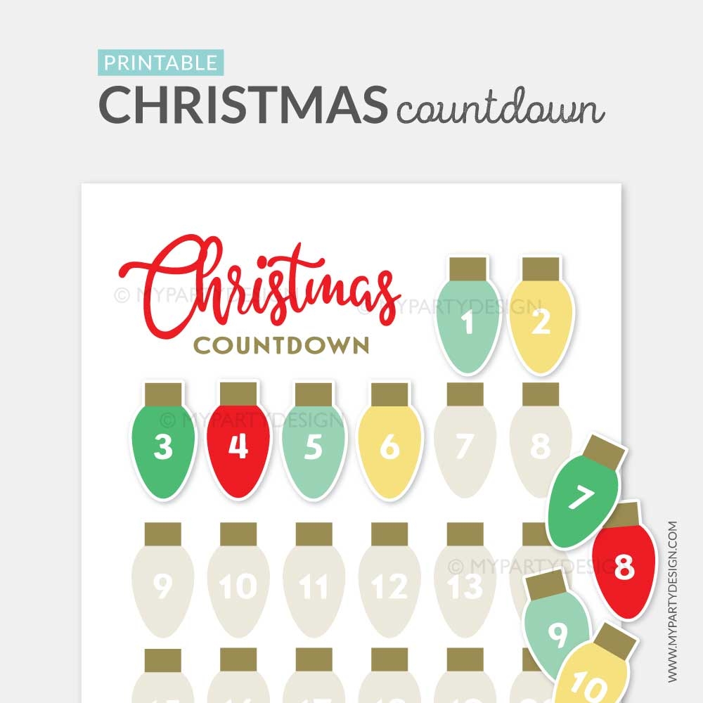 Free Printable Christmas Countdown Calendar Printable