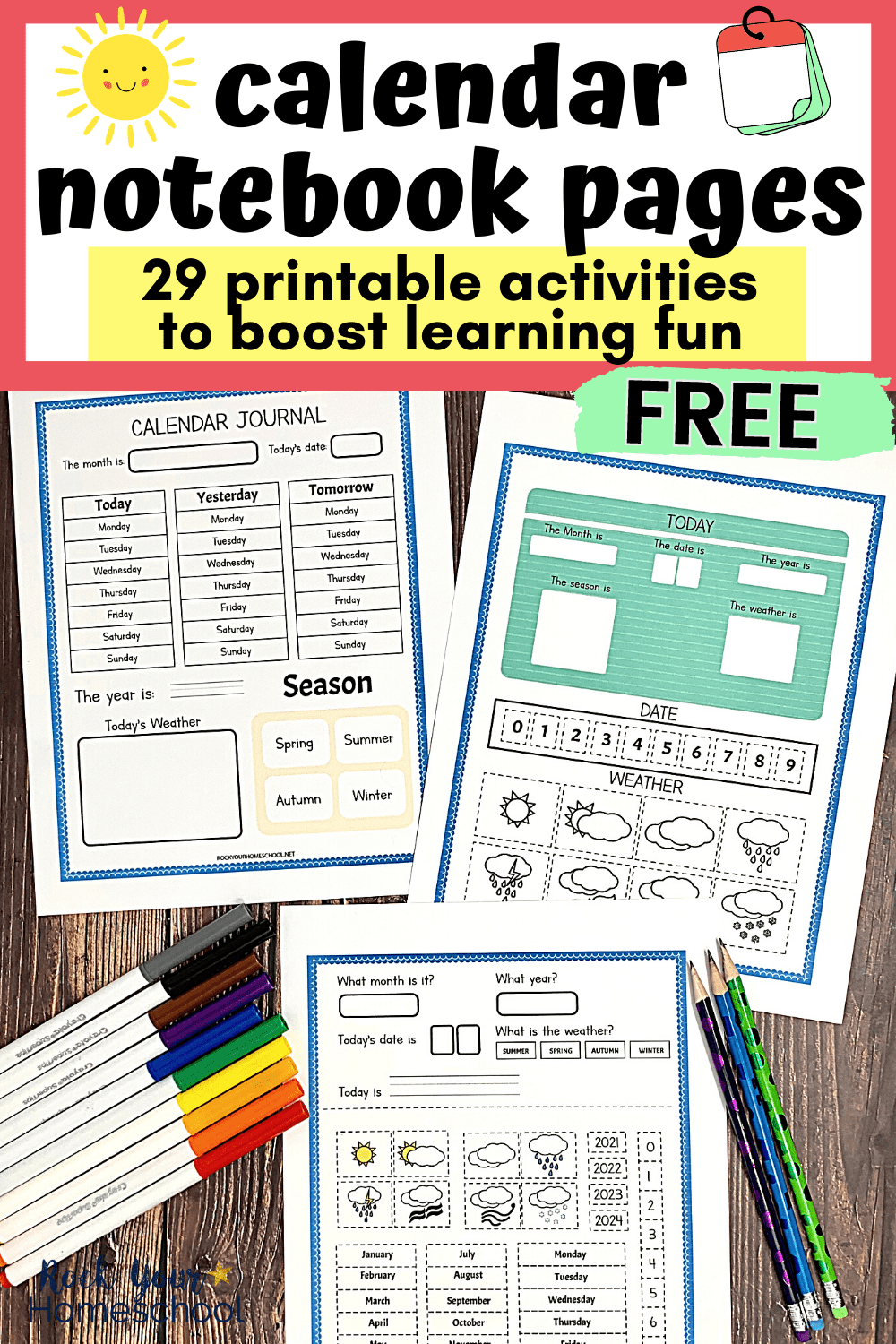Free Printable Worksheets On Calendars