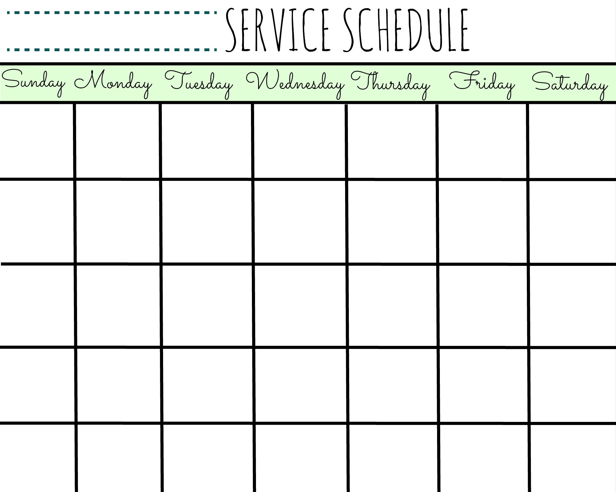 Free Printable Work Month Calendars
