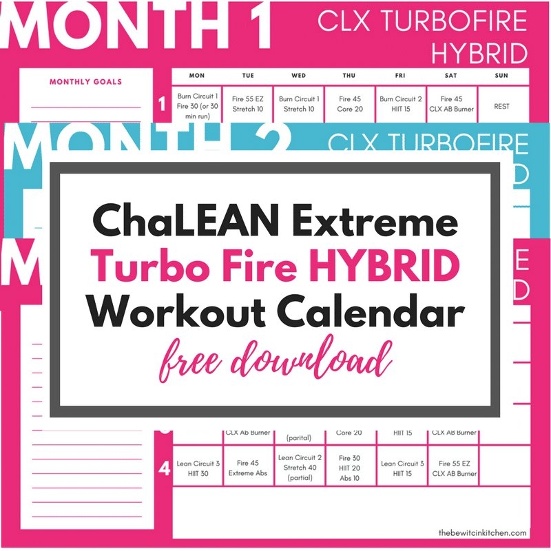 The Bewitchin Kitchen On X Turbo Fire ChaLEAN Extreme Hybrid Schedule By Jenelle Summers Printable Https t co cHsXRWnK8H Https t co c0jIOMmUnU X
