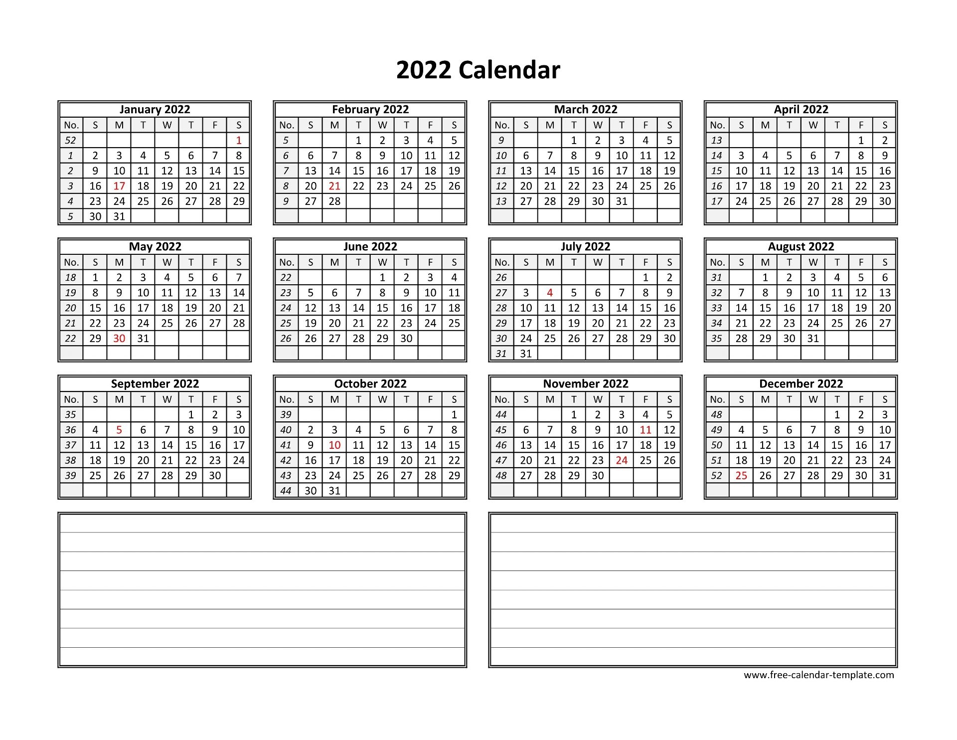 Printable 6 Month Calendar