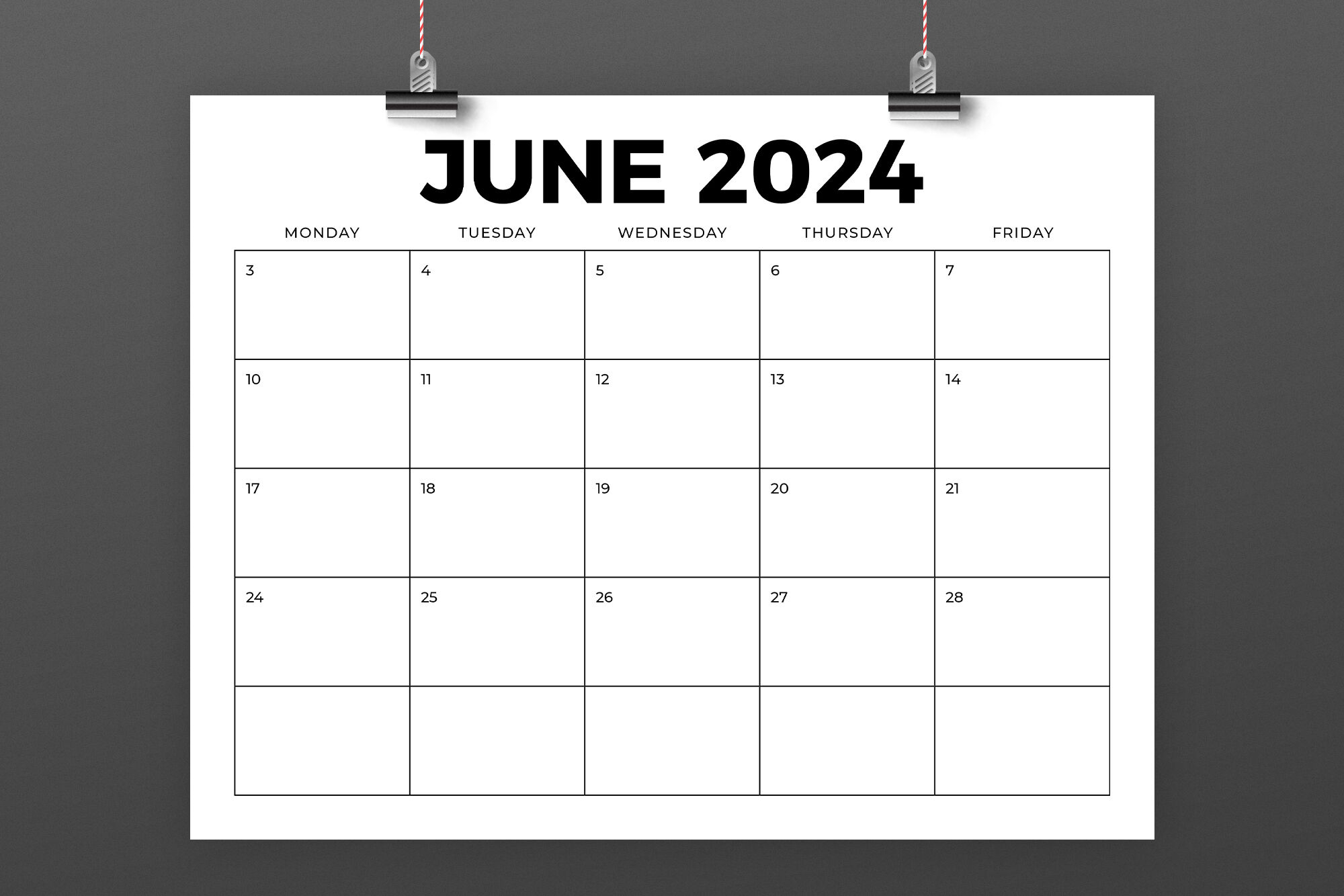 2024 8 5 X 11 Monday To Friday Calendar By Running With Foxes TheHungryJPEG