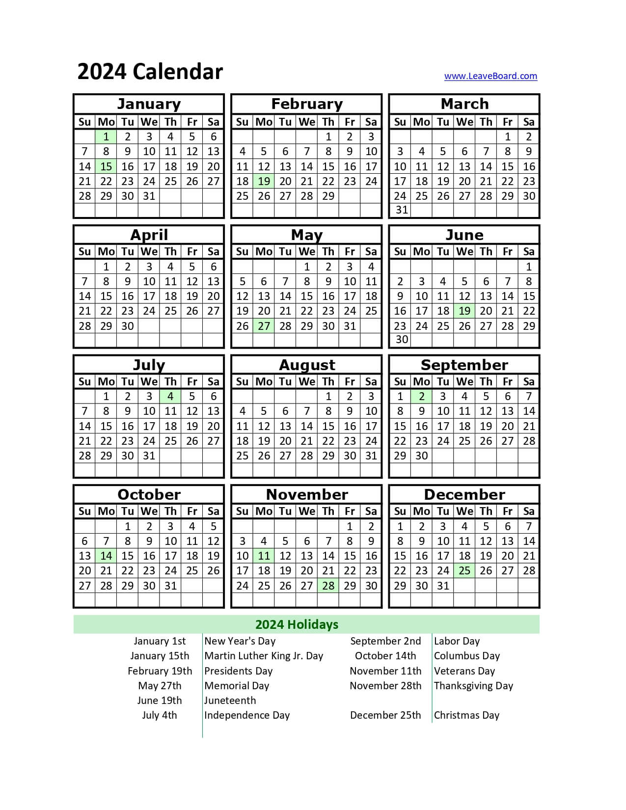 Calendar Printable Pdf