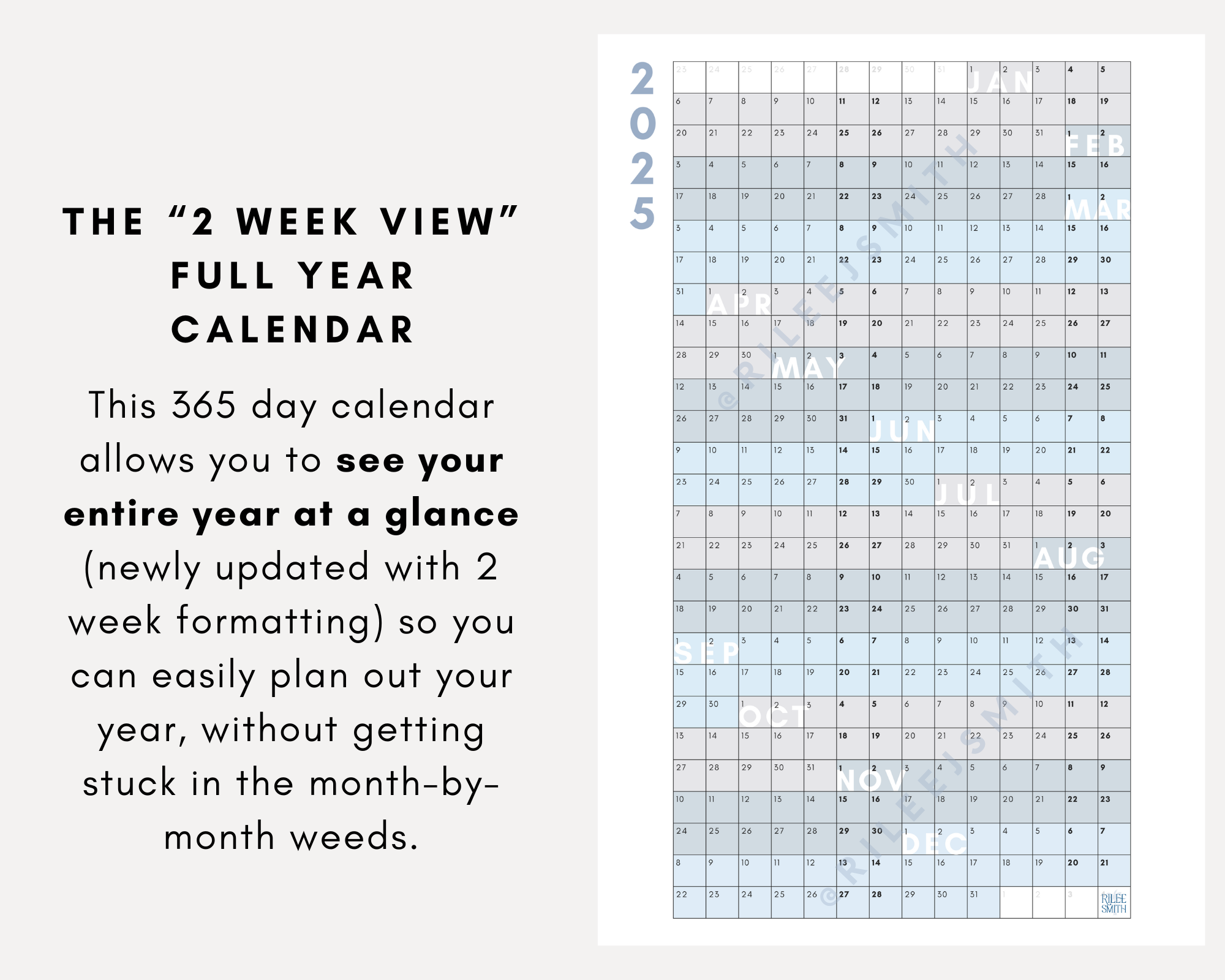 2025 2026 Full Year Academic Calendar 2 Week View Rilee Smith