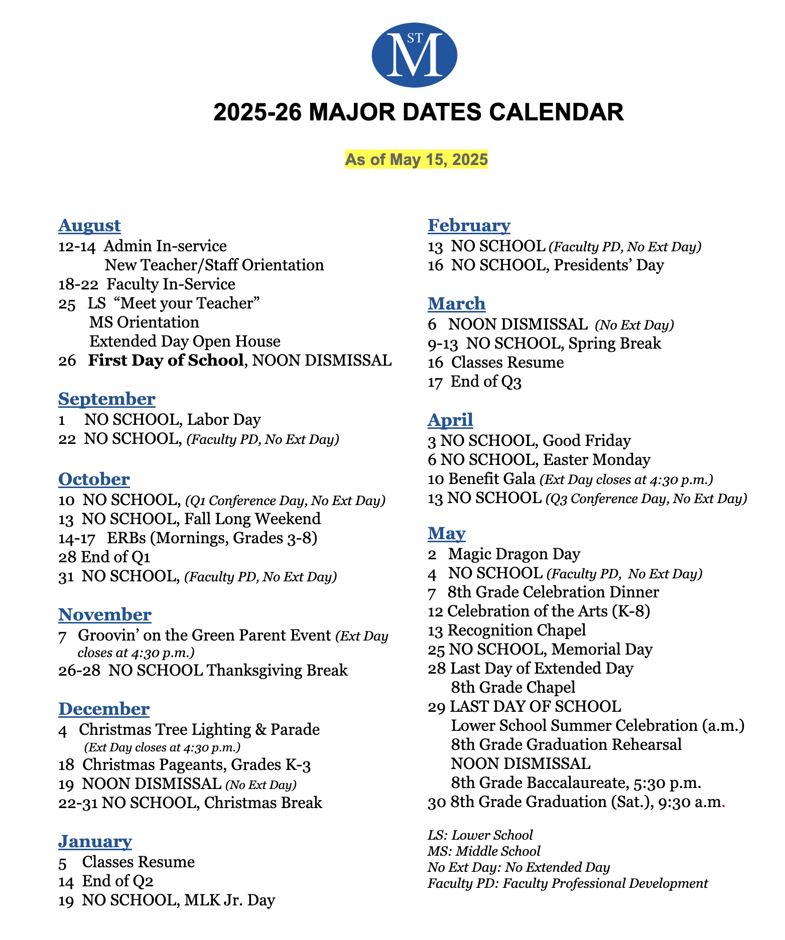 2025 2026 Key Dates Schedules News Events St Michael s Episcopal School