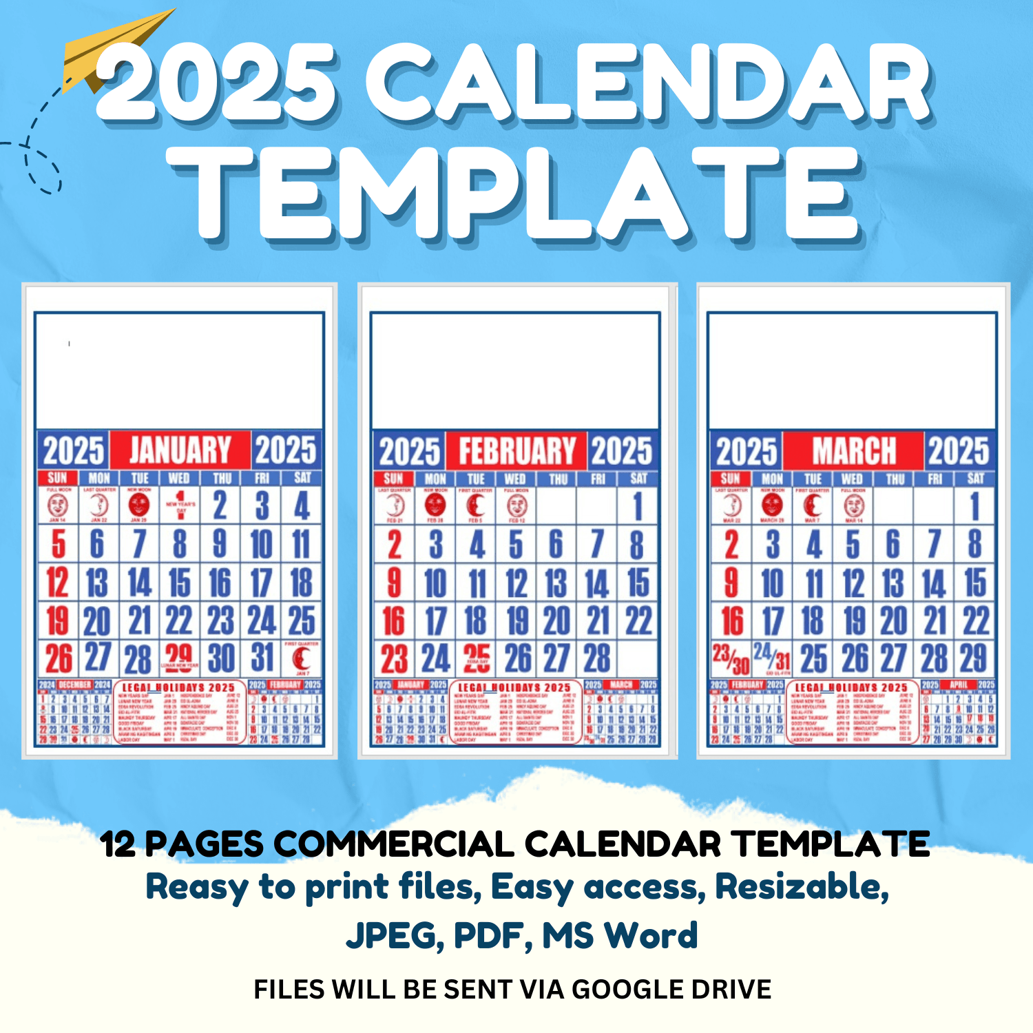 Printable Calendar 2025 With Holidays Word Format