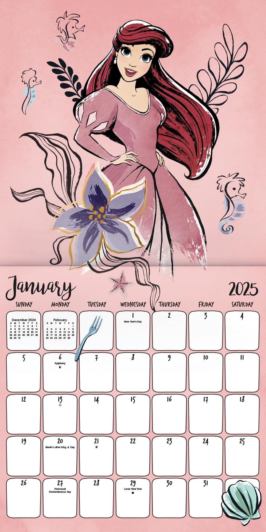 2025 Disney Princess Wall Calendar Amazon ca Office Products
