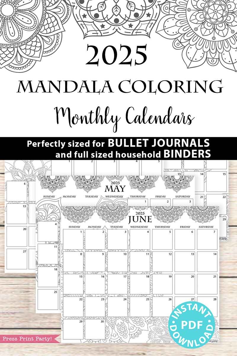 Calendar 2025 Monthly Printable
