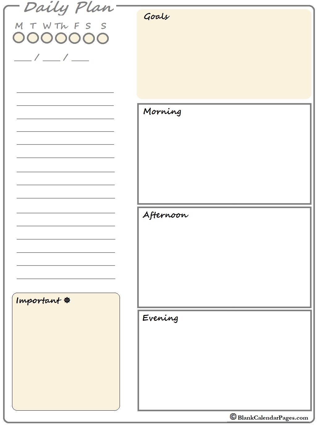 Printable Daily Calendar Printable Daily Calendar