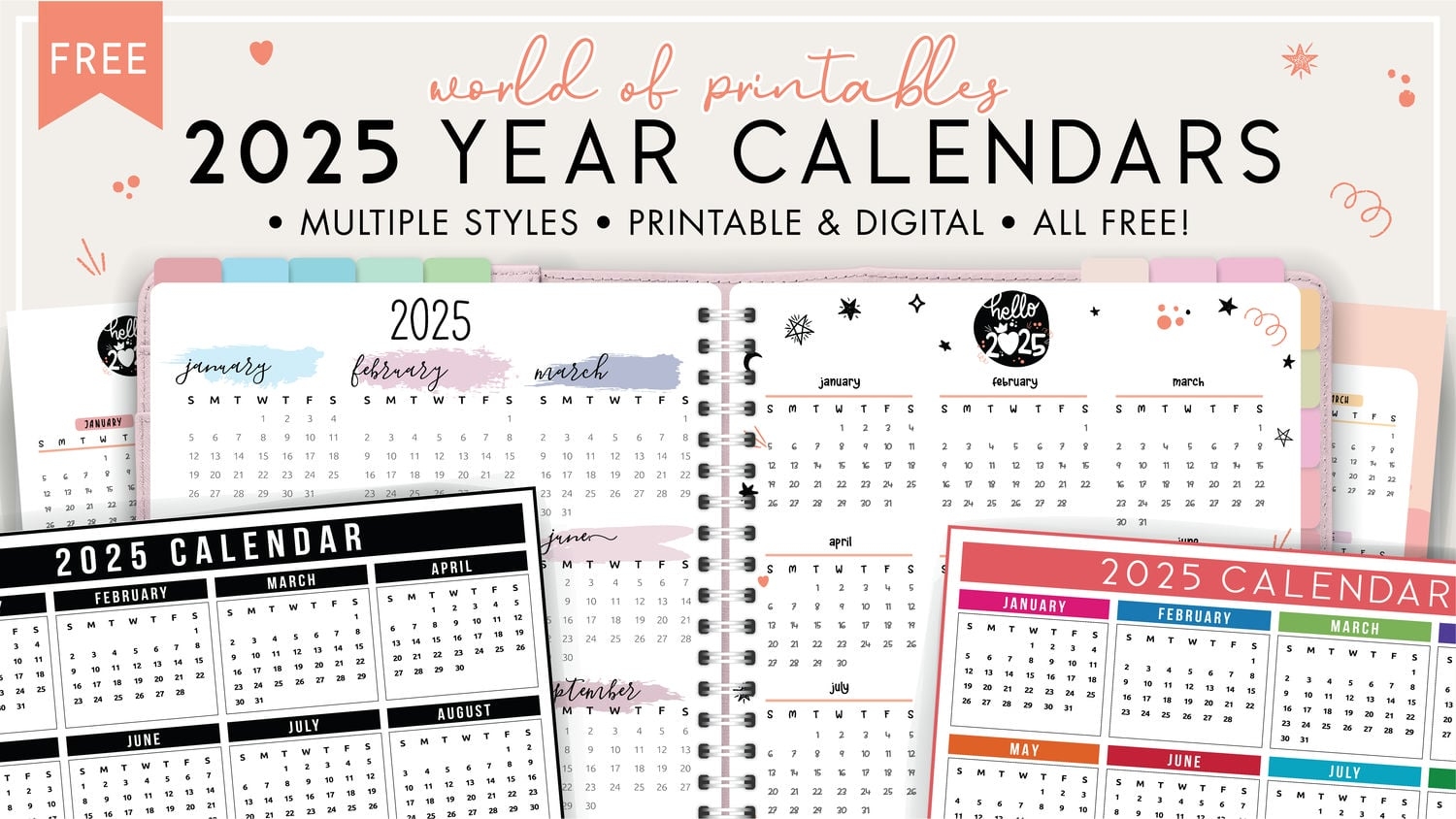 2025 Yearly Calendar For Free Printable