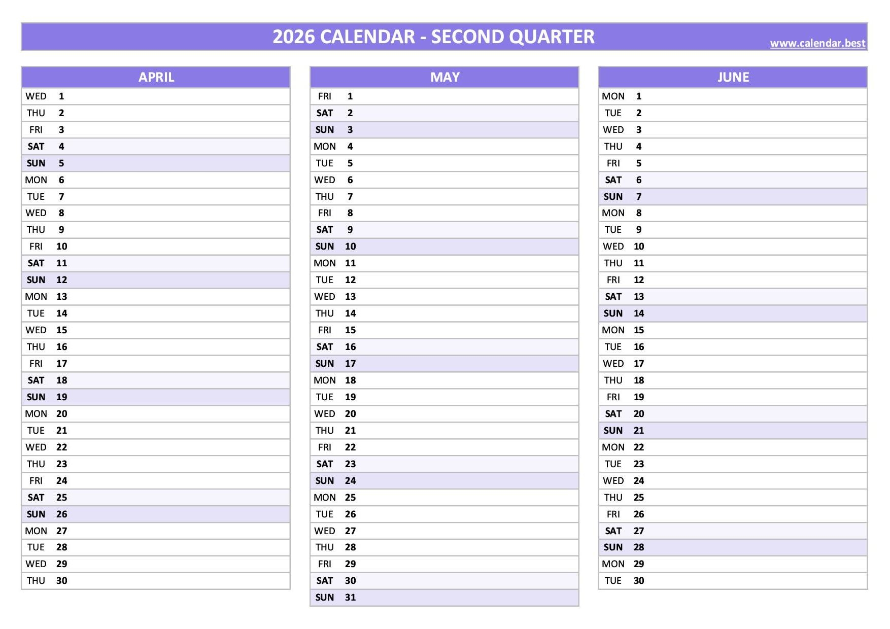 Blank April 2026 Calendar Printable Pdf