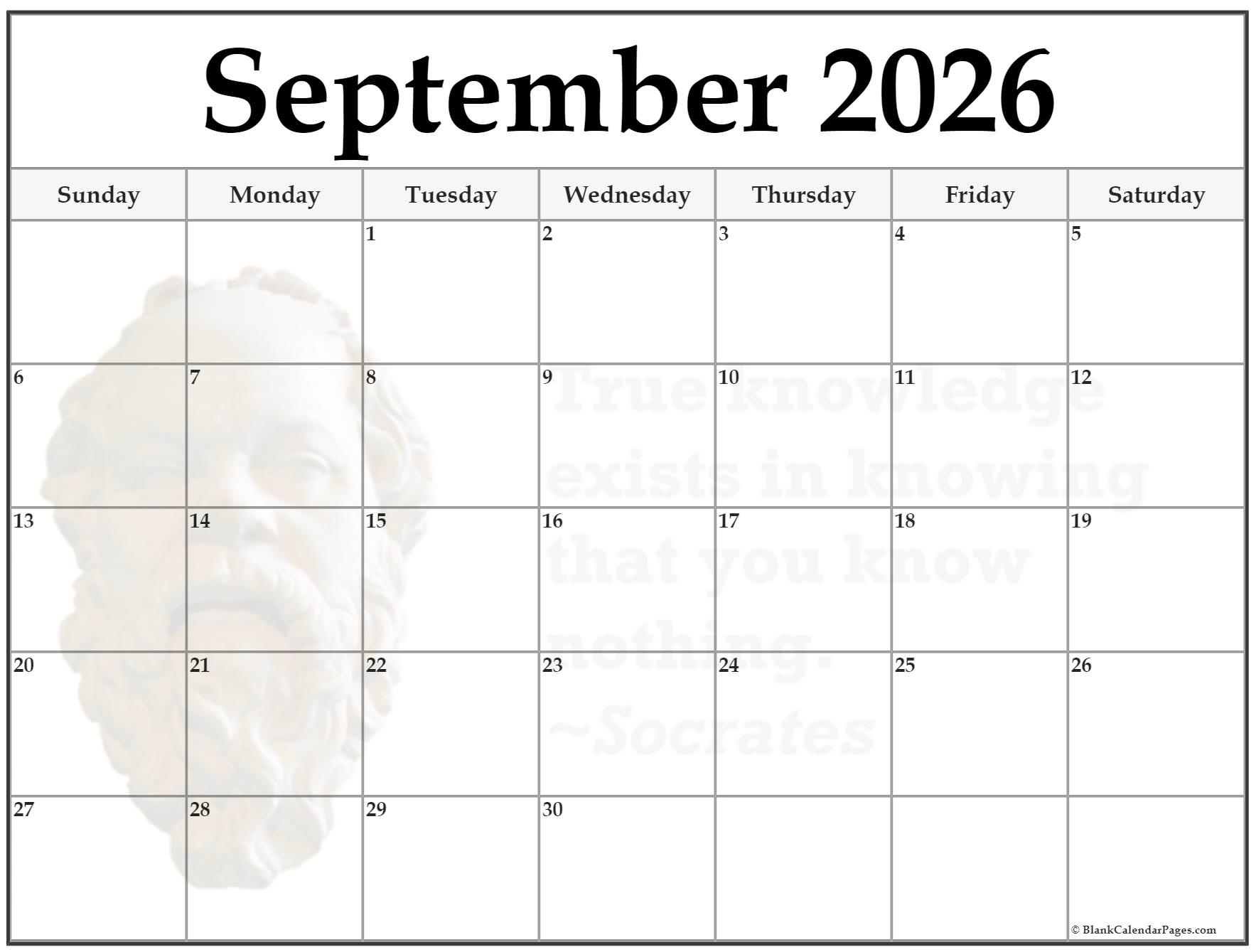 24 September 2026 Quote Calendars