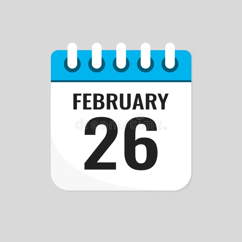 Feb 26 Calendar Printable