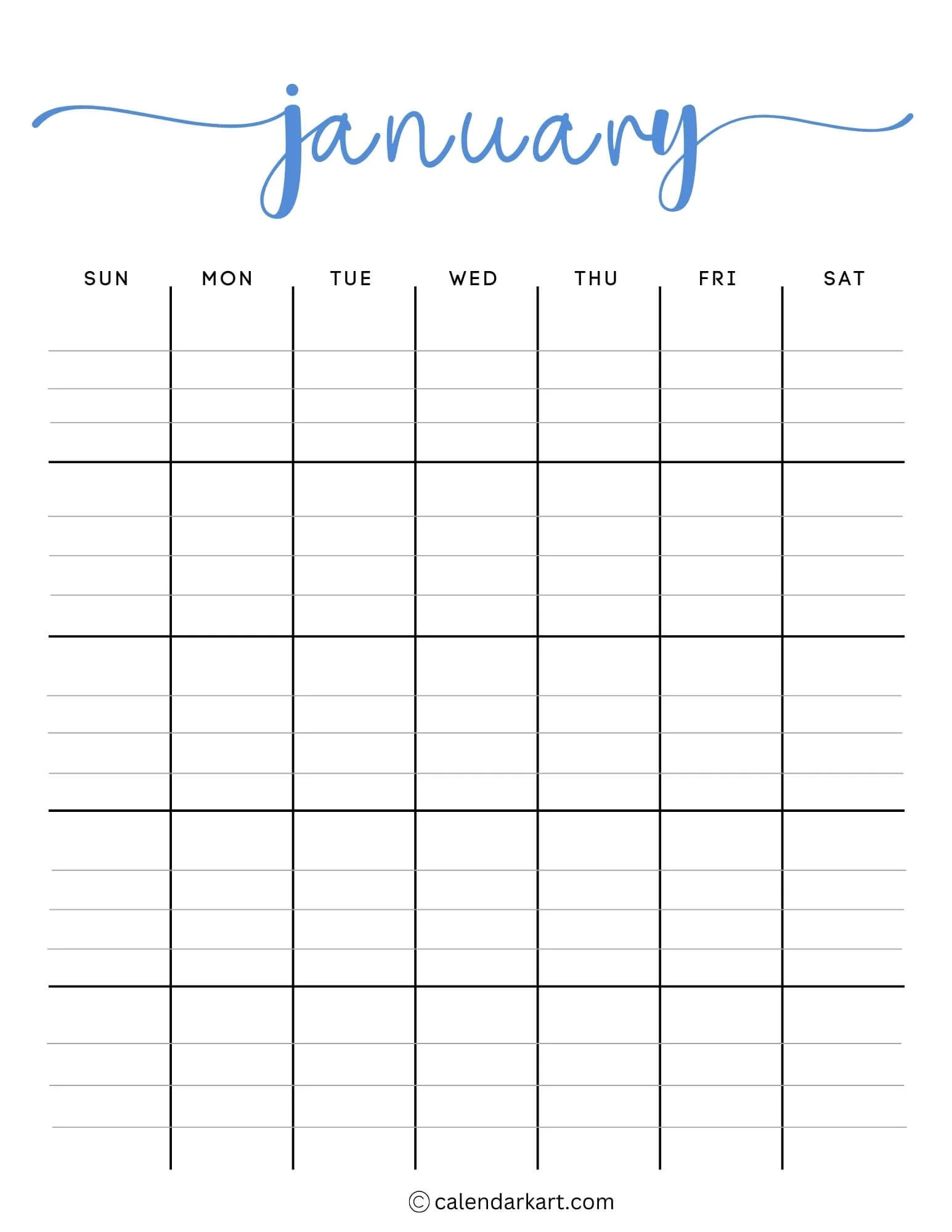 Free Printable Lined Calendar 2025