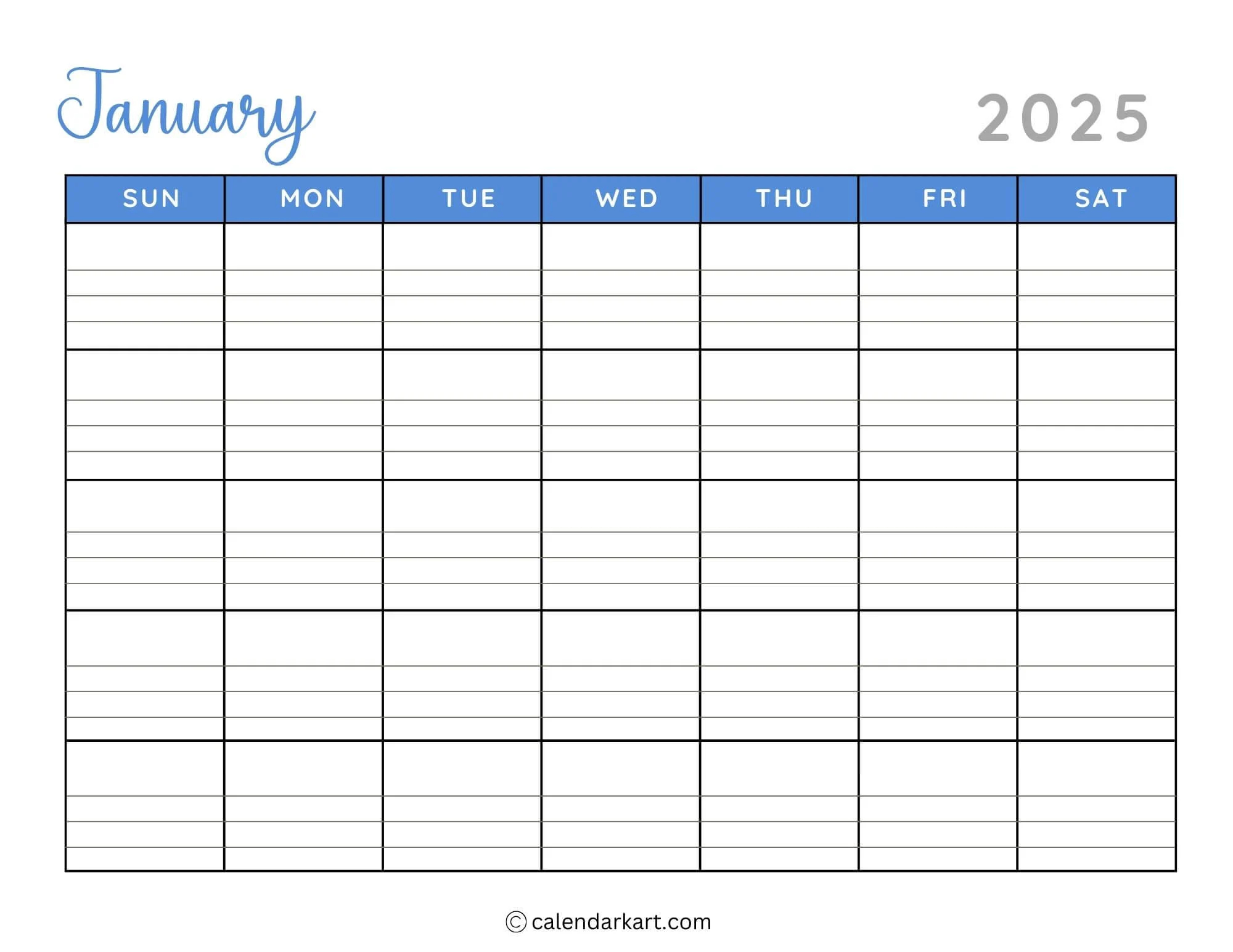 Free Calendar 2025 Printable Pdf