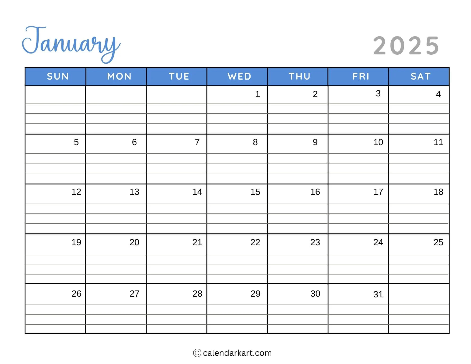 Printable 2025 6 Month Calendar