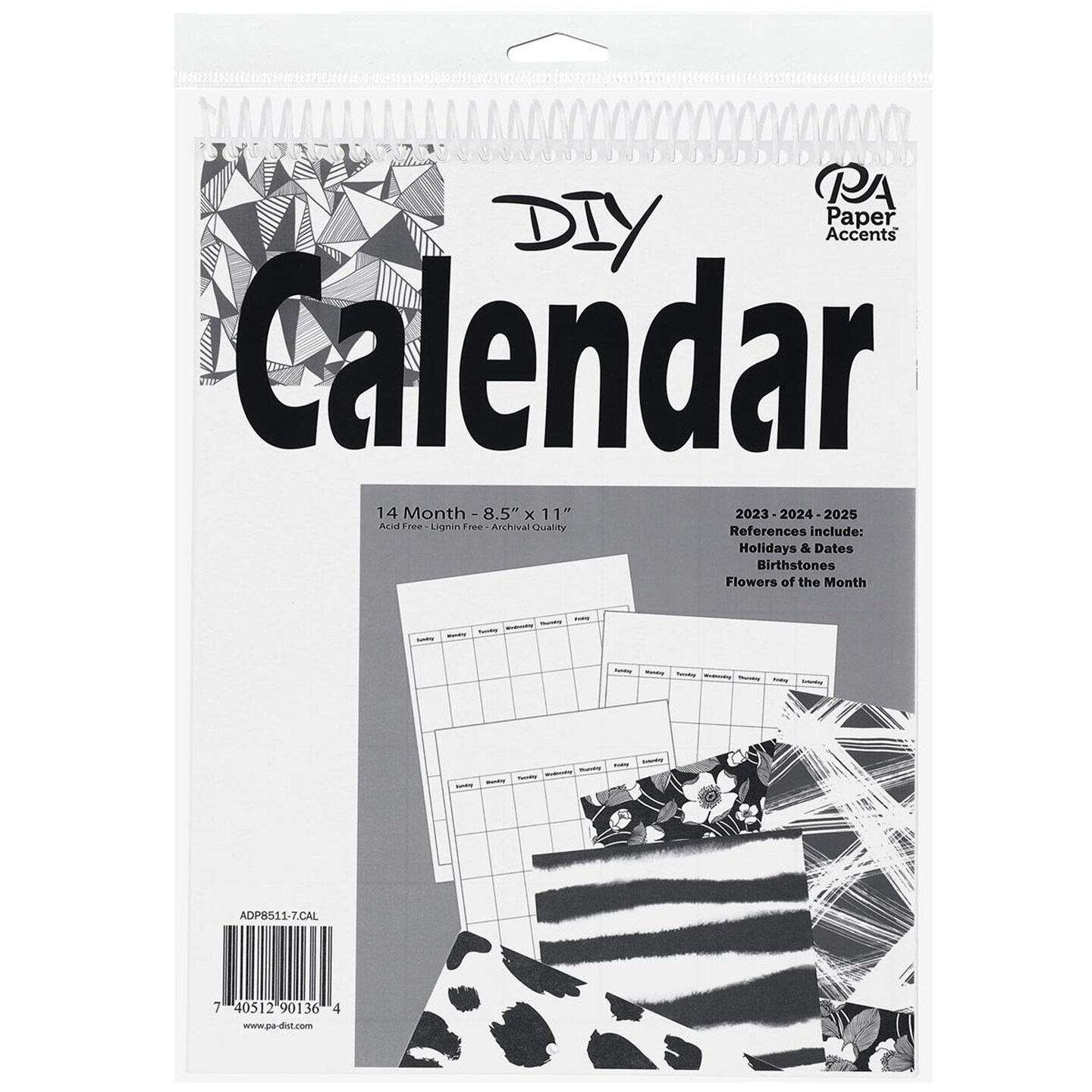 Accent Design Paper Accents Create Your Own Calendar 8 5 X 11 White Blank Undated Calendar Pages With 14 Gridded Months Great For Teachers Crafters And DIY Michaels