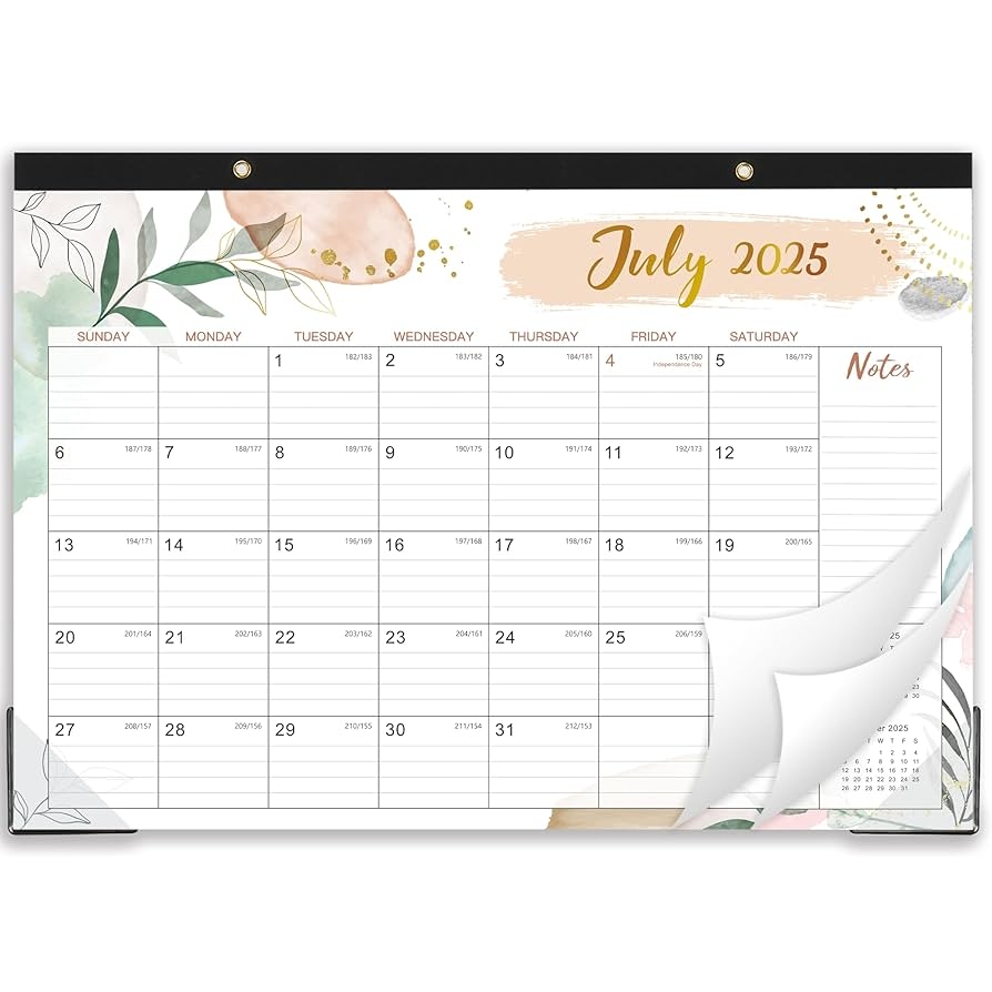 Amazon 2025 2026 Desk Calendar Desk Calendar 2025 2026 July 2025 December 2026 18 Monthly Desk Wall Calendar Large 17 X 12 Large Ruled Blocks Notes Thick Paper Office Products