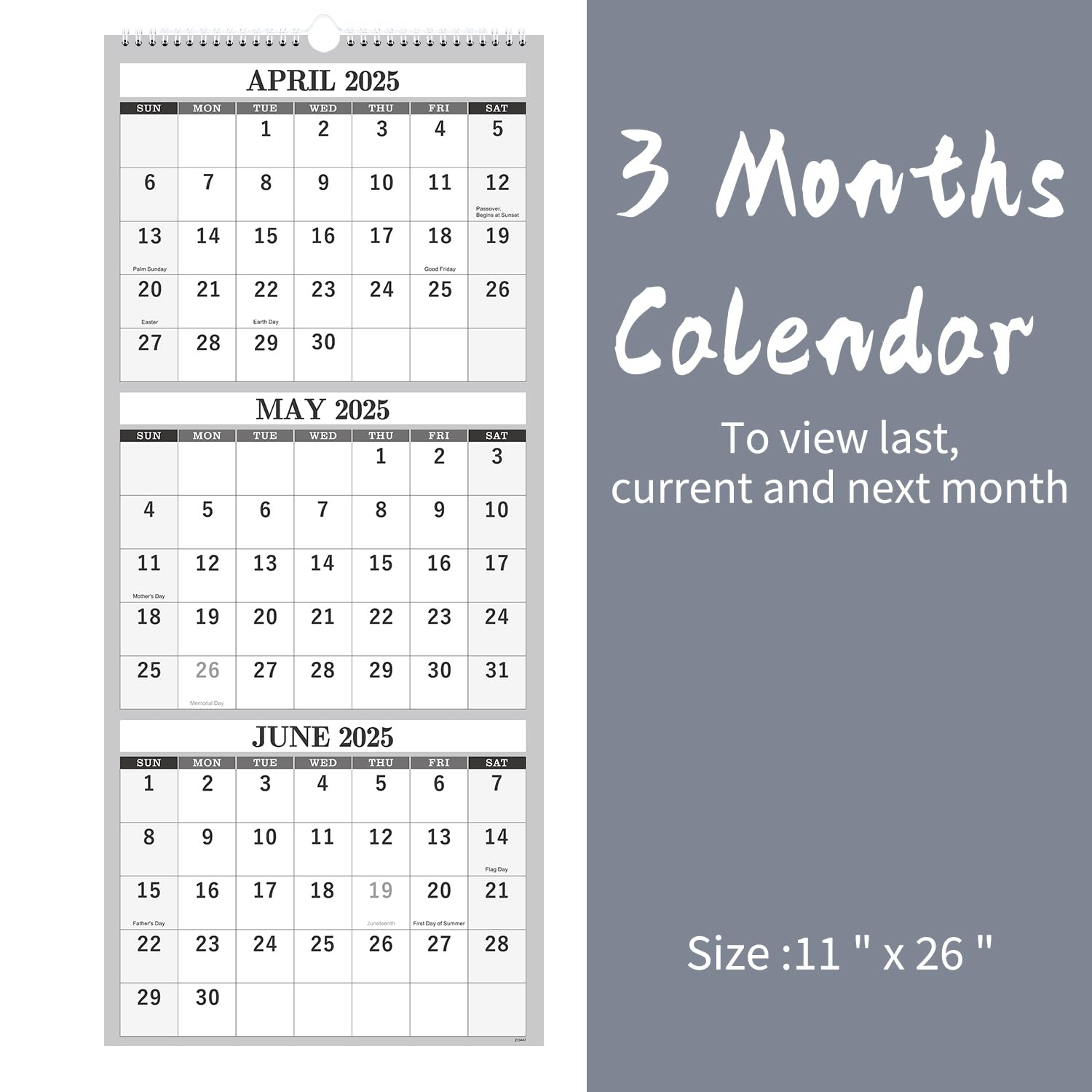 Three Month Calendar 2025 Printable