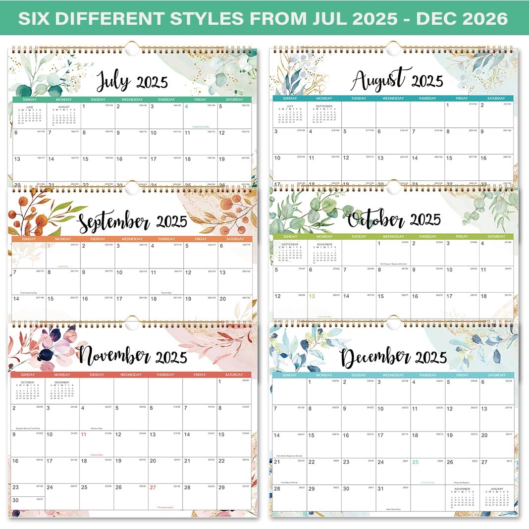 Amazon 2025 2026 Wall Calendar Calendar 2025 2026 From July 2025 To December 2026 11 6 x14 8 Wall Calendar 18 Month With Large Blocks For Writing Beautiful Design Office Products
