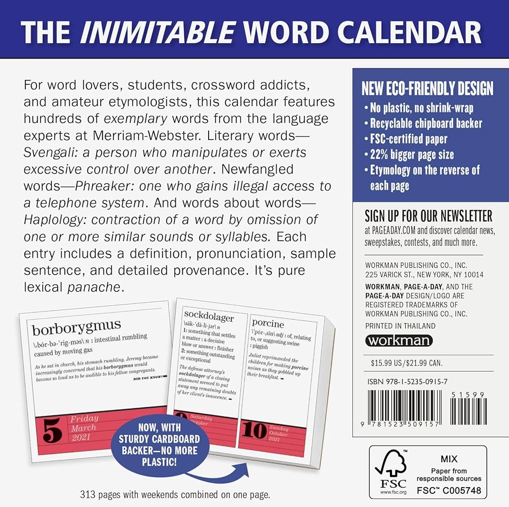 Amazon 365 New Words A Year Page A Day Calendar 2021 9781523509157 Merriam Webster Workman Calendars Books Amazon 365 New Words A Year Page A Day Calendar 2021 9781523509157 Merriam Webster Workman Calendars Books