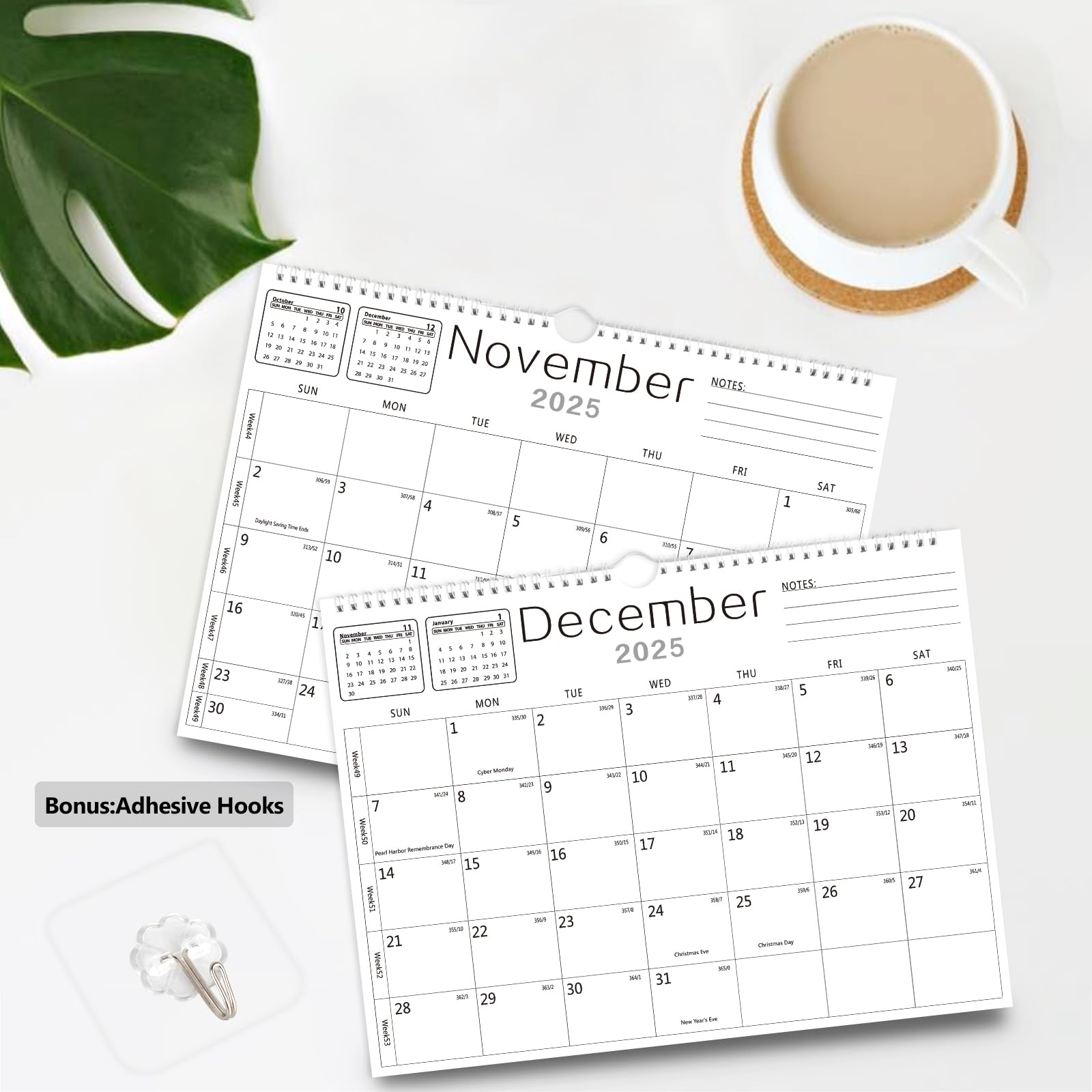 Amazon BHR Wall Calendar Calendar 2025 2026 From July 2025 To December 2026 18 Months Calendars 14 7 Inch 11 Inch Julian Dates For New Year Christmas Gifts Office Products