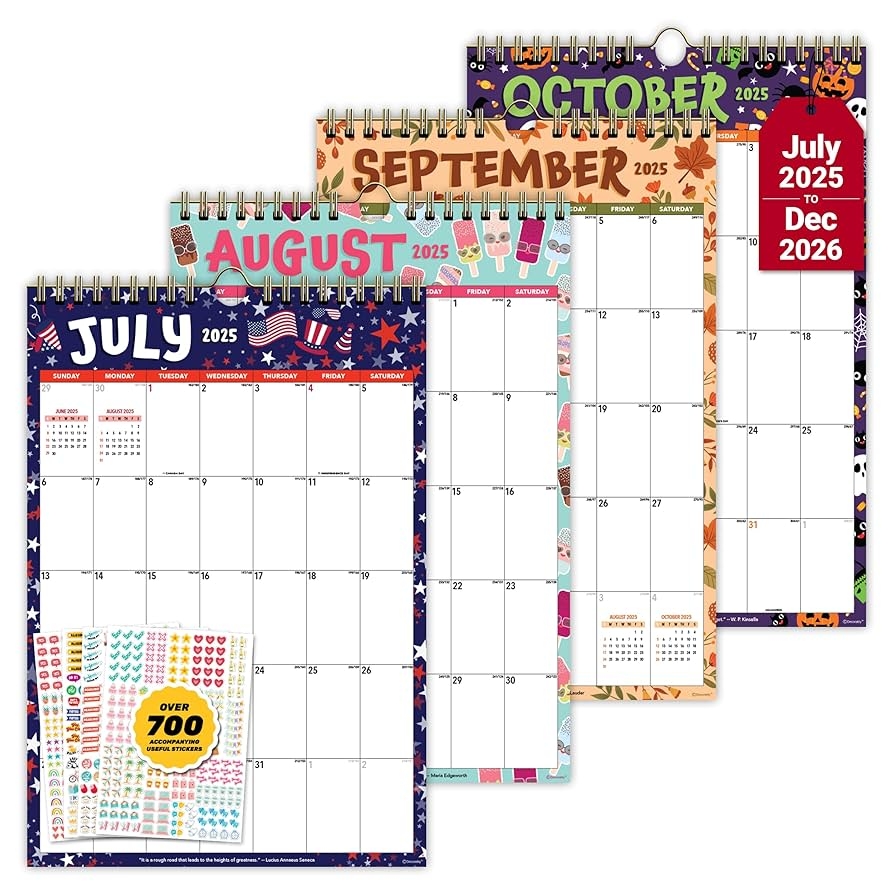 Printable Colorful Calendar 2025