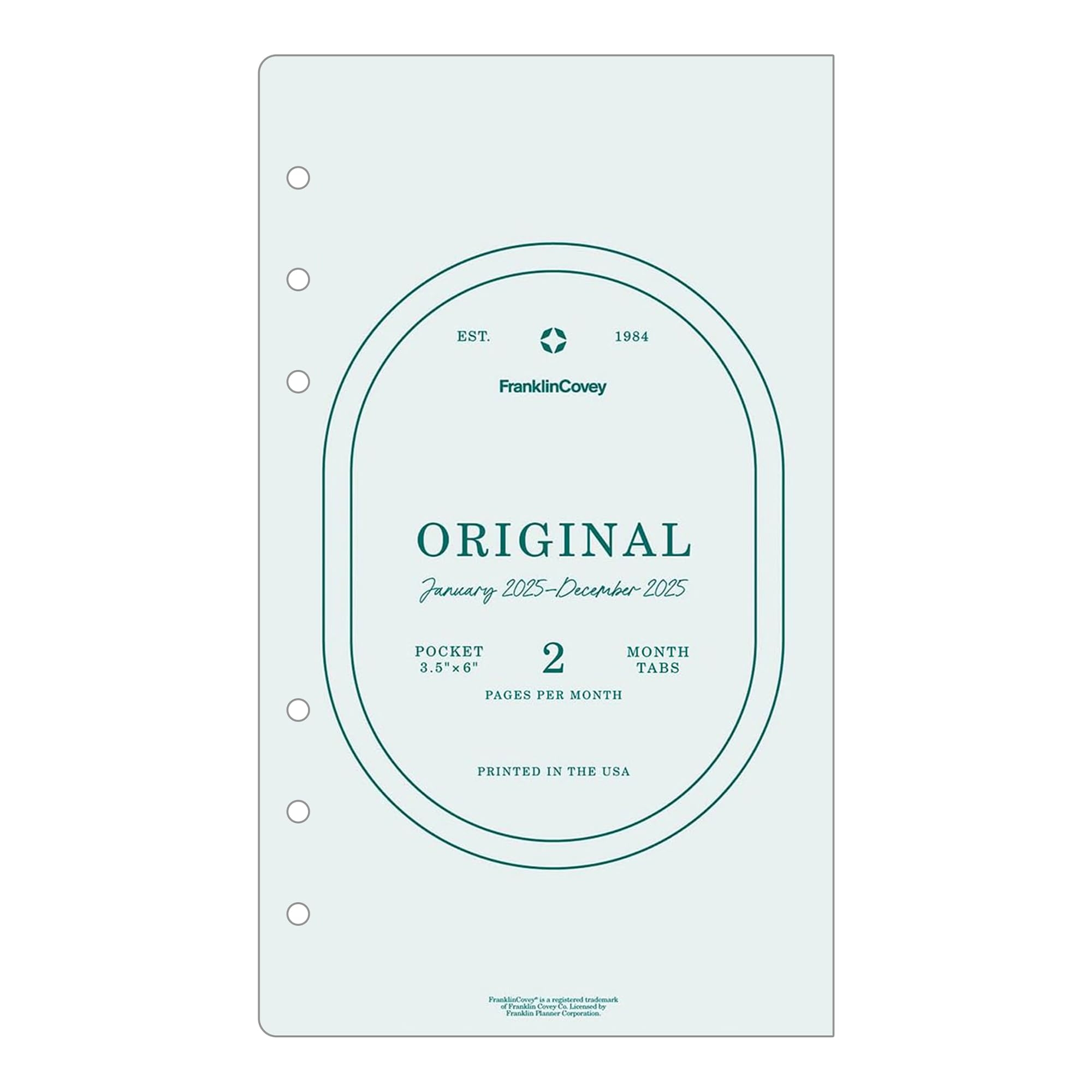 Amazon FranklinCovey Original Two Page Monthly Calendar Tabs Pocket Jan 2025 Dec 2025 Office Products