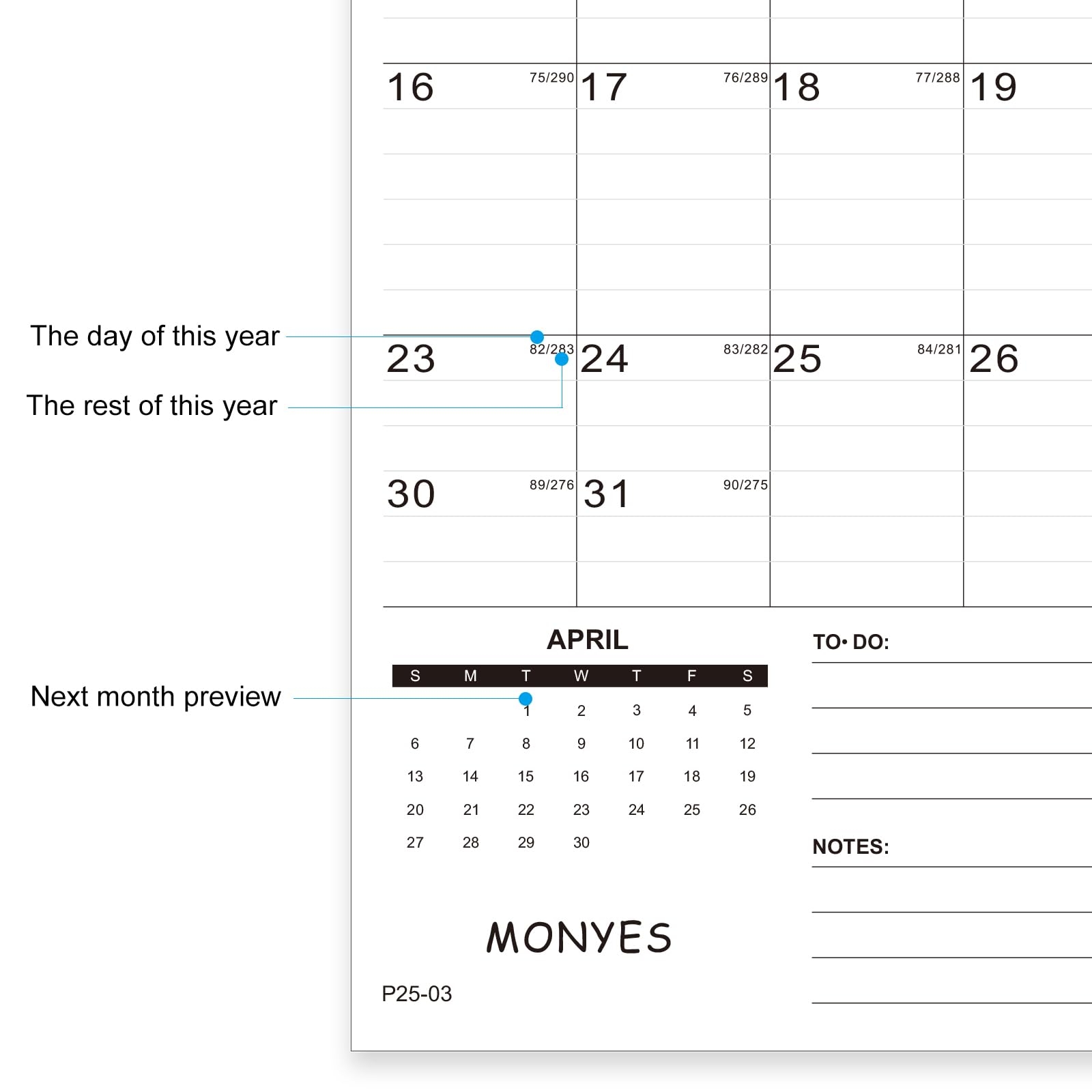 Amazon MONYES Wall Calendar 2025 2026 Large 17 X 12 Academic Calendar Monthly Calendar With Wire Binding Hanging Hook Large Wall Calendar Office Products