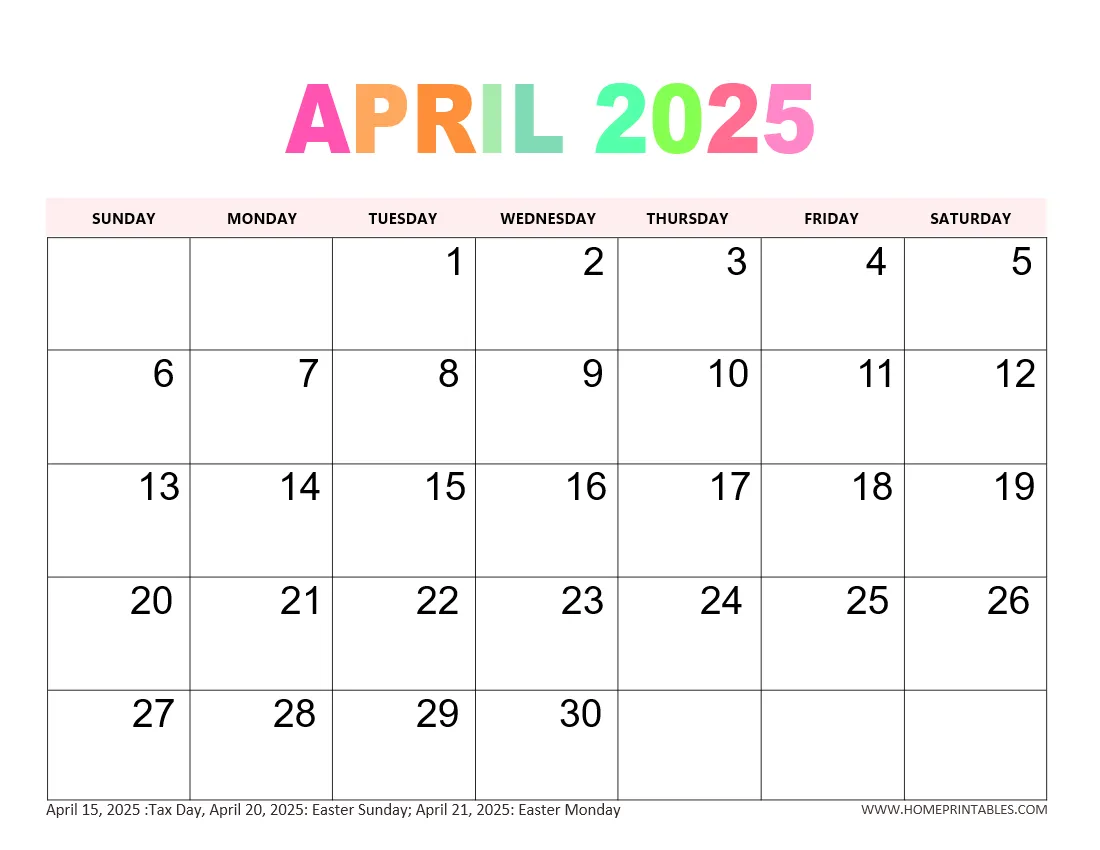 Printable Calendar Sheets 2025