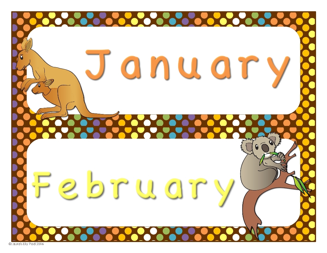 Free Printable Months Of The Year Calendar Headers