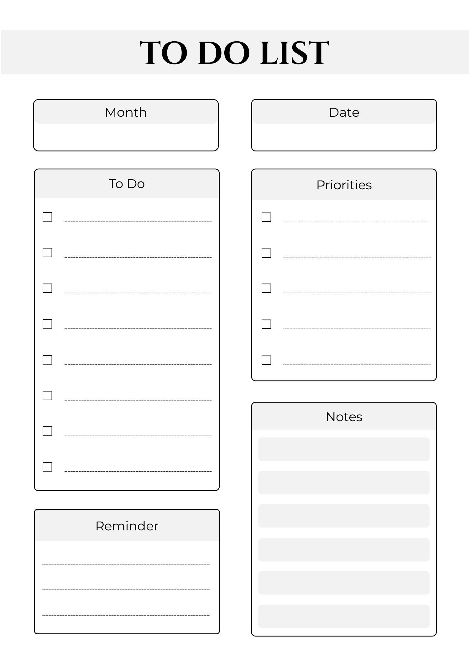 Printable Things To Do Blank Calendar