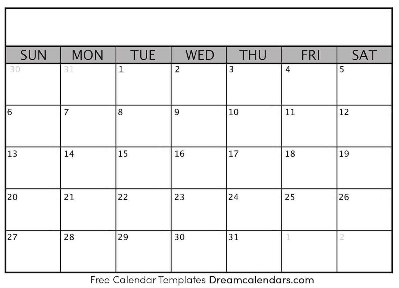 Blank Calendar Printable Blank Calendar 2025