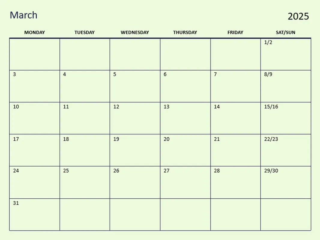 Free Printable Word Calendars 2025