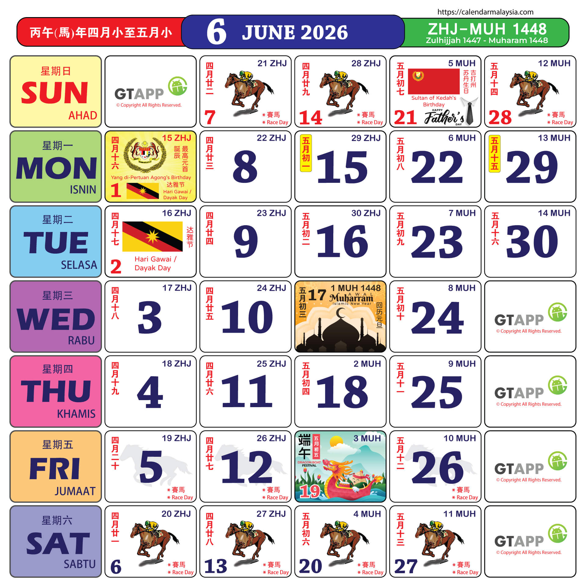 Calendar Malaysia 2026 Calendar Malaysia