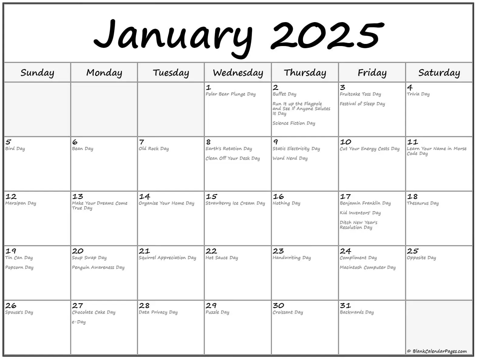 Calendar Of Fun Holidays Calendar Planning Tips