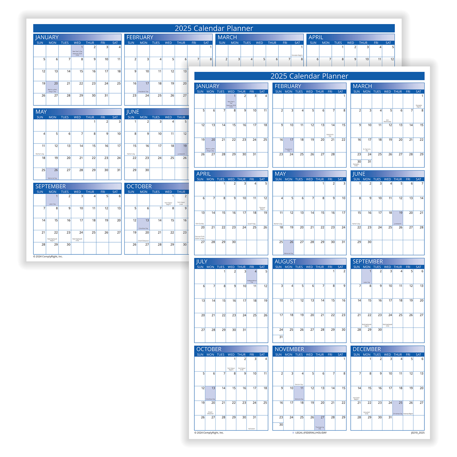 Calendar Planner 11 X 17 HRdirect