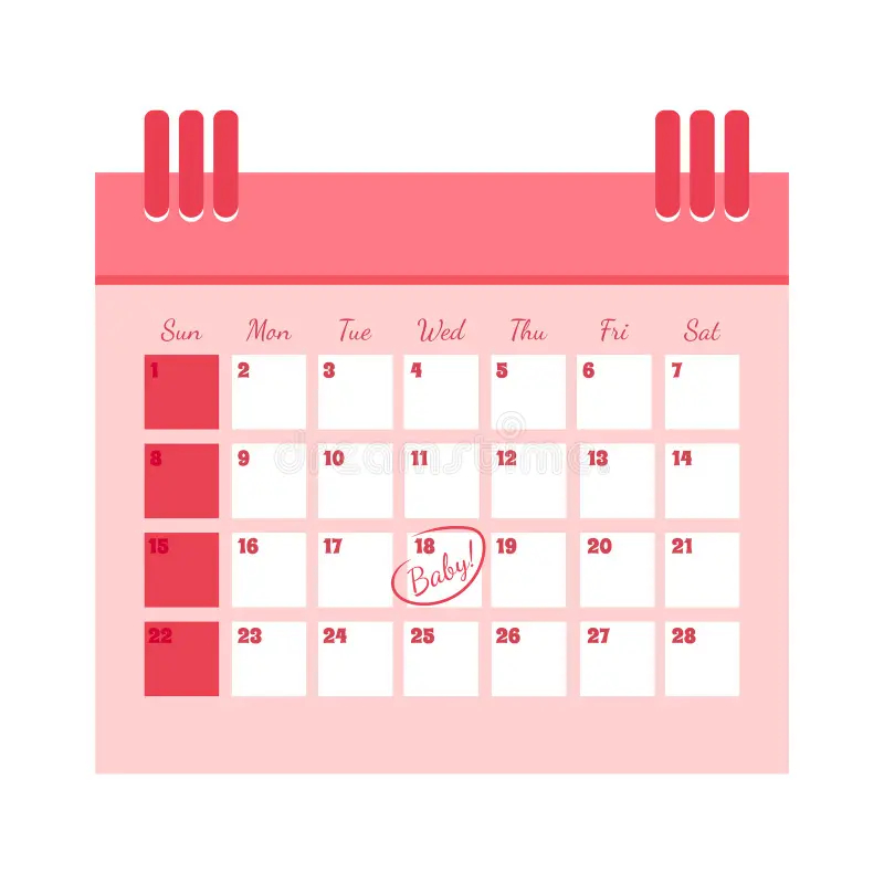 Calendar Pregnancy Stock Illustrations 2 135 Calendar Pregnancy Stock Illustrations Vectors Clipart Dreamstime