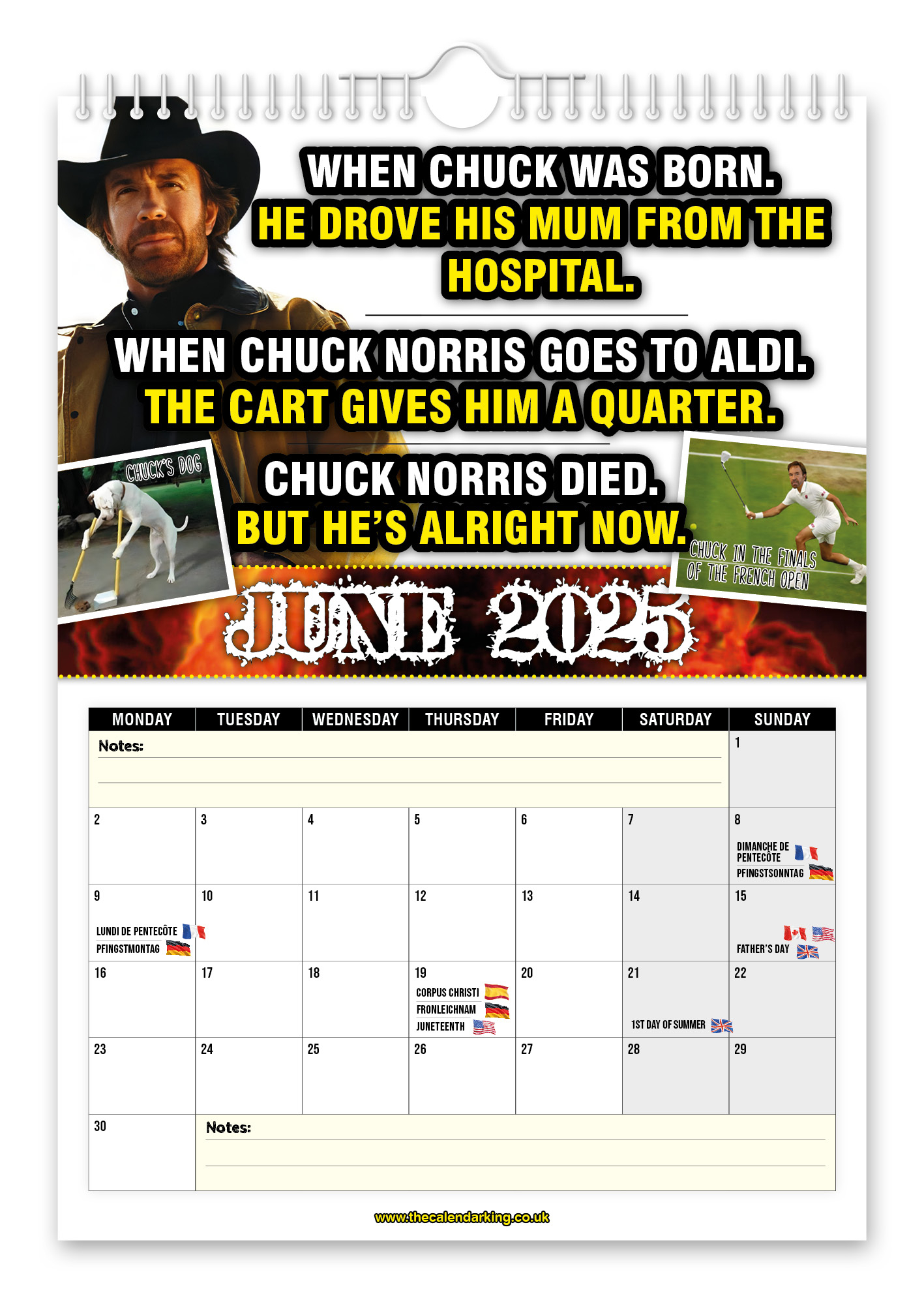 Chuck Norris 2025 Wall Calendar The Calendar King