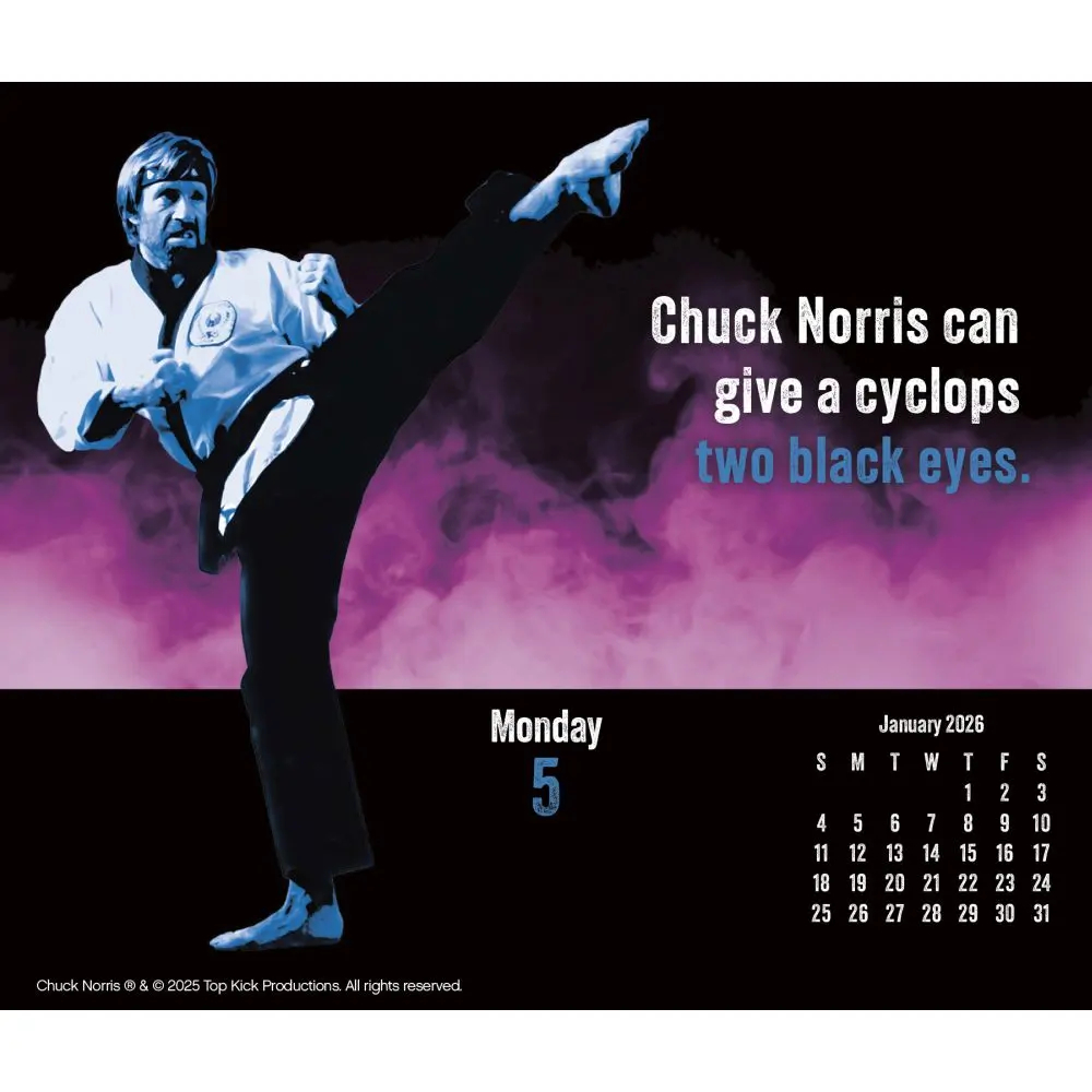 Chuck Norris 2026 Desk Calendar Calendars