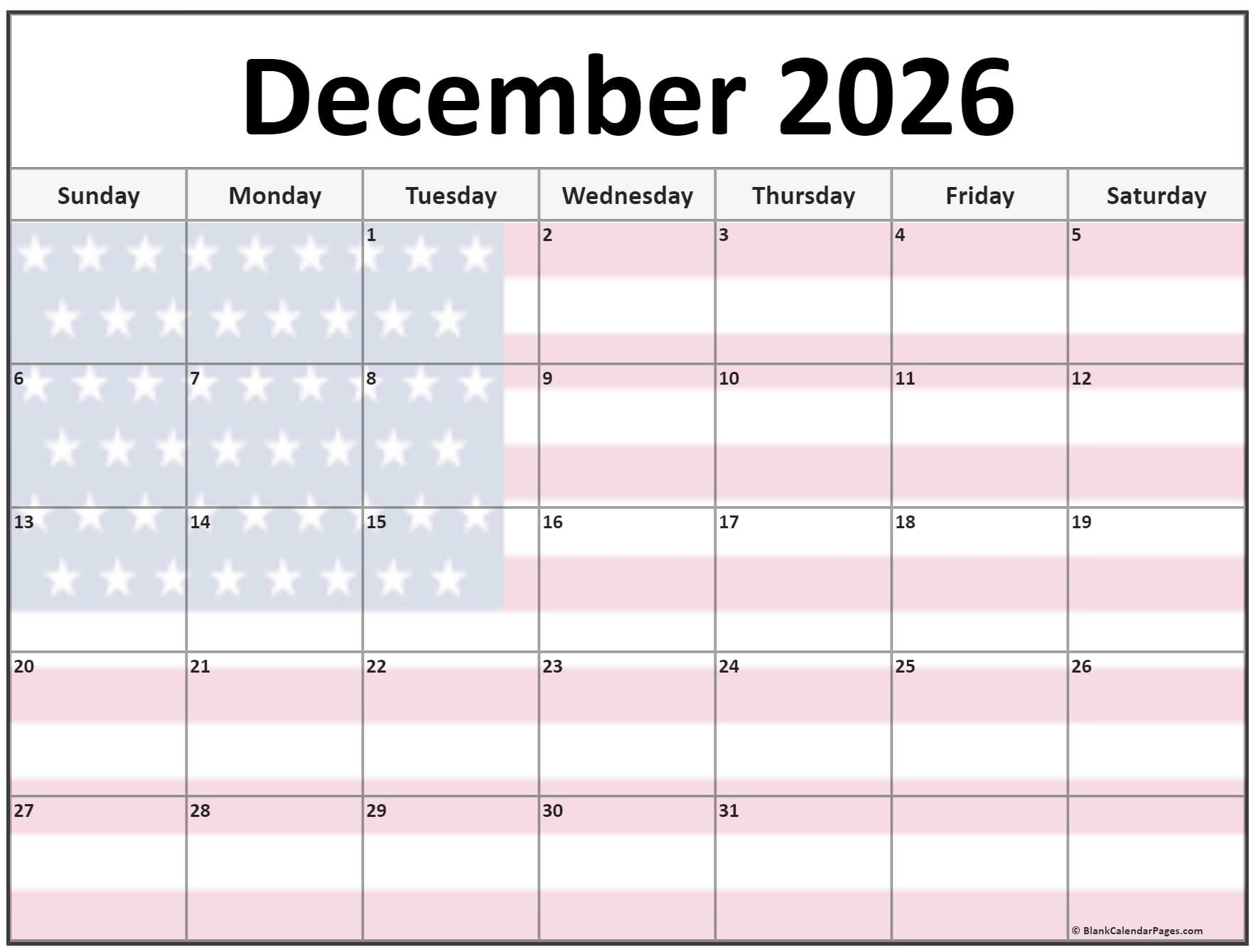 Collection Of December 2026 Photo Calendars With Image Filters 
