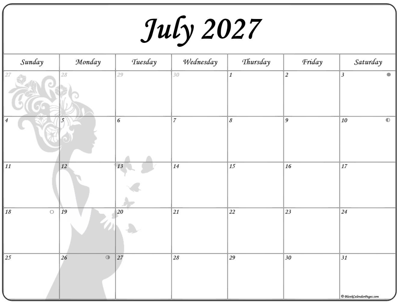 Collection Of July 2027 Photo Calendars With Image Filters 