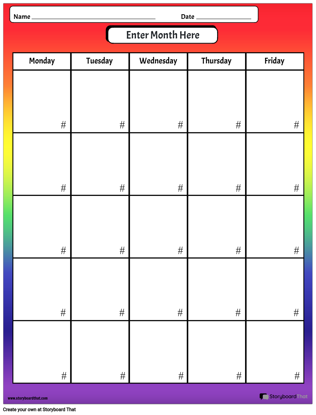Make Custom Printable Calendars