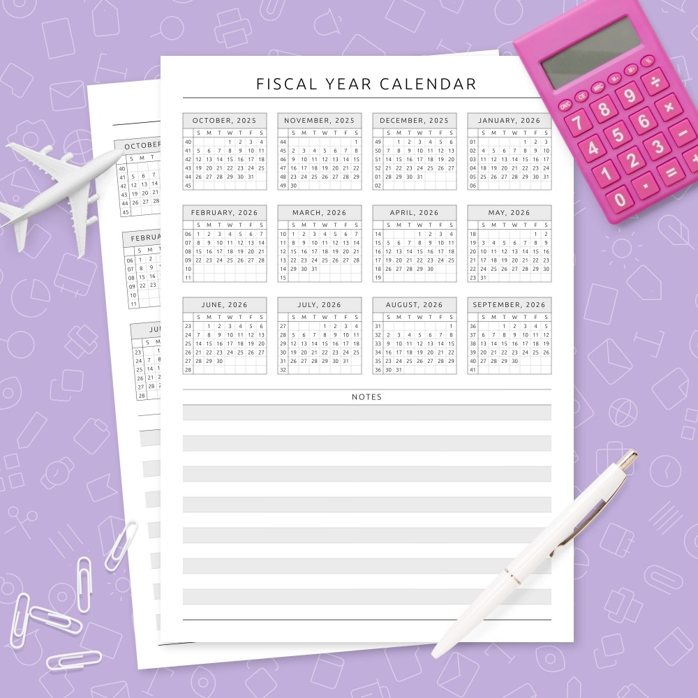 Fiscal Year 2025 Calendar Printable